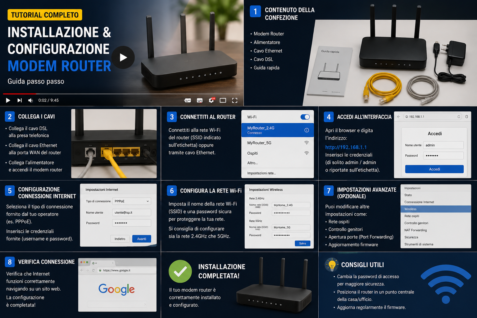 Installazione & Configurazione Modem Router